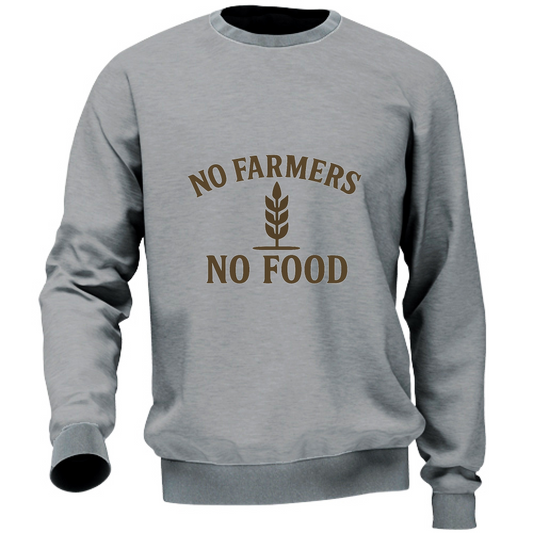 Felpa girocollo "NO FARMERS NO FOOD"🌾